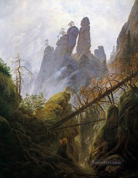  Caspar Oil Painting - Rocky Ravine Romantic landscape Caspar David Friedrich Mountain